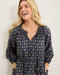 Women Tommy Bahama Dresses<Diamond Cay Long-Sleeve Maxi Dress