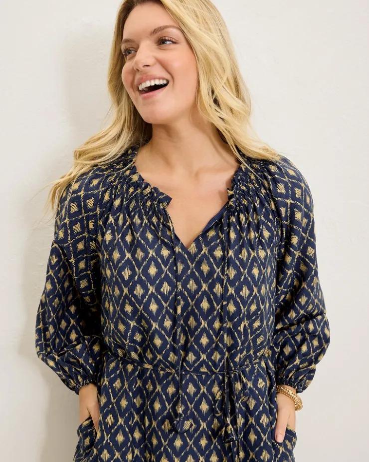 Women Tommy Bahama Dresses<Diamond Cay Long-Sleeve Maxi Dress