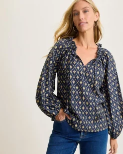 Women Tommy Bahama Tops & Shirts<Diamond Cay Smocked Peasant Top