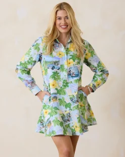 Women Tommy Bahama Dresses<Disney Coastalina Postcard to Paradise Linen Dress