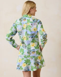 Women Tommy Bahama Dresses<Disney Coastalina Postcard to Paradise Linen Dress