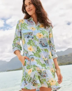 Women Tommy Bahama Dresses<Disney Coastalina Postcard to Paradise Linen Dress