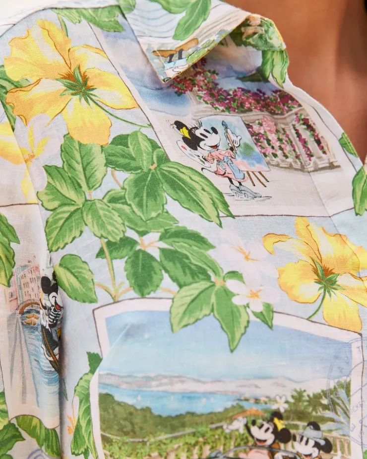 Women Tommy Bahama Dresses<Disney Coastalina Postcard to Paradise Linen Dress