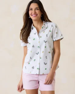 Women Tommy Bahama Tops & Shirts<Disney Nova Wave Beach Cruiser Camp Shirt