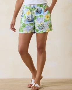 Women Tommy Bahama Shorts<Disney Postcard to Paradise 5-Inch Linen Shorts