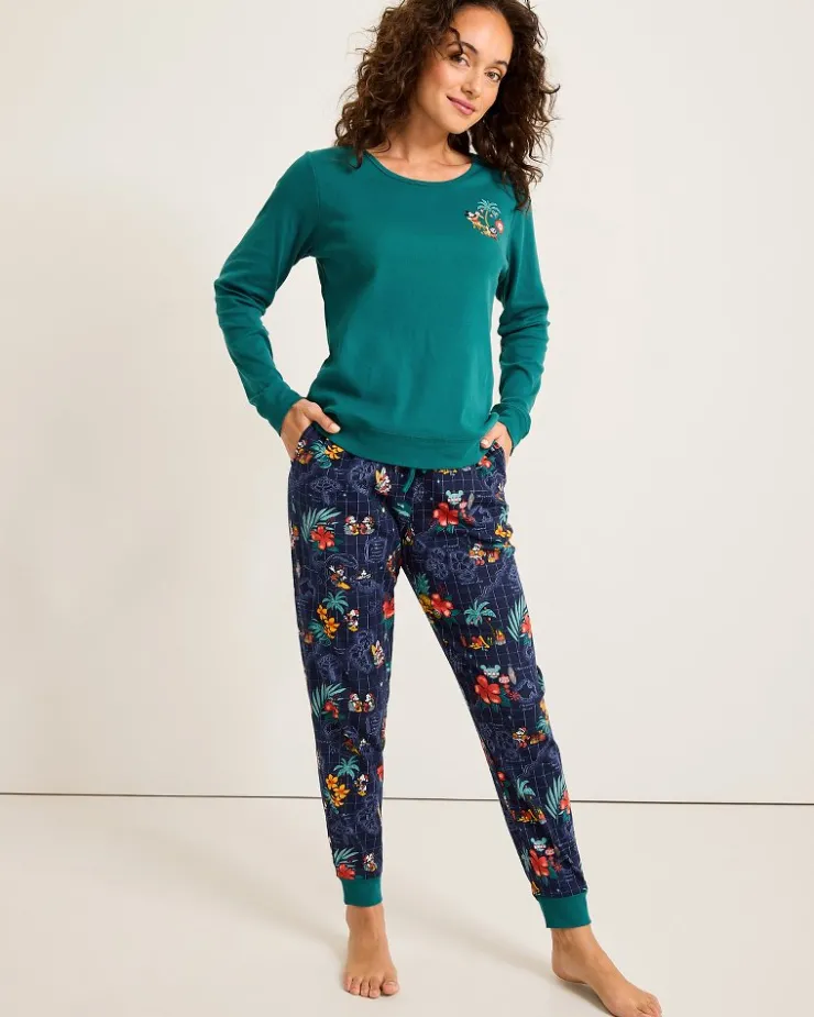 Women Tommy Bahama Sleepwear<Disney Women's Long Sleeve & Pants Family Pajama Set