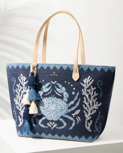 Women Tommy Bahama Handbags & Clutches<Embroidered Fiesta Crab Tote