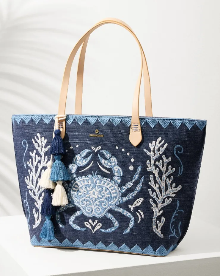 Women Tommy Bahama Handbags & Clutches<Embroidered Fiesta Crab Tote