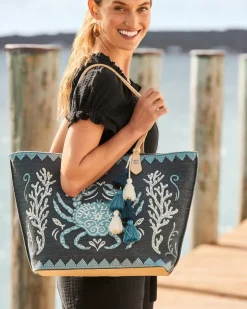 Women Tommy Bahama Handbags & Clutches<Embroidered Fiesta Crab Tote