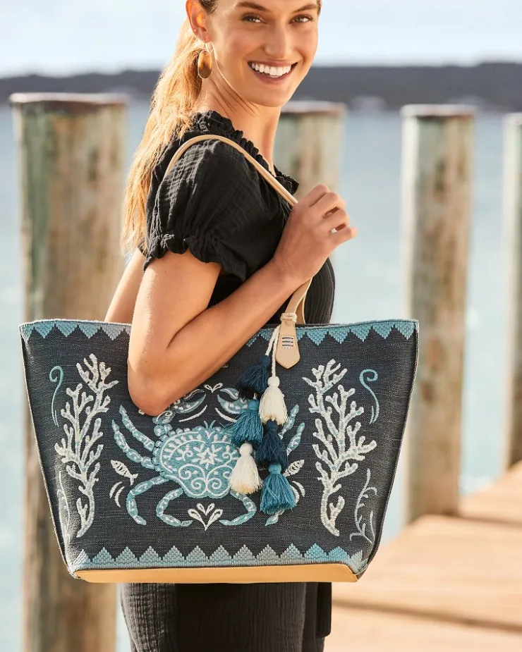 Women Tommy Bahama Handbags & Clutches<Embroidered Fiesta Crab Tote