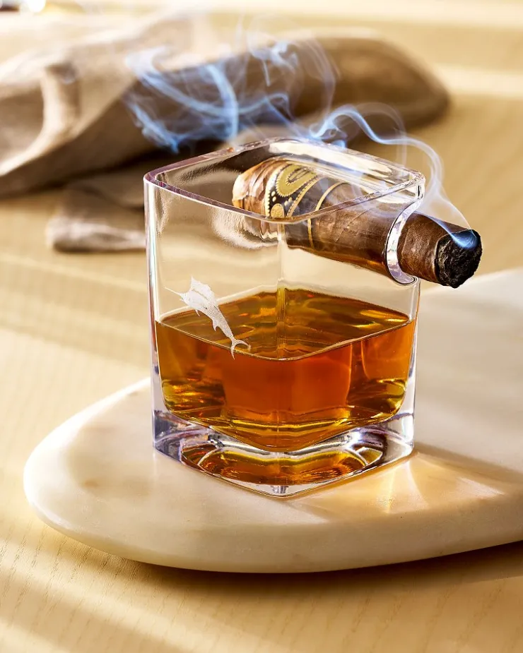 Tommy Bahama Drinkware & Bar<Etched Marlin Corkcicle® Cigar Glass