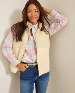 Women Tommy Bahama Jackets|Sweatshirts<Faux Sherpa Hybrid Vest