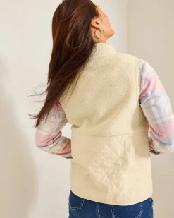 Women Tommy Bahama Jackets|Sweatshirts<Faux Sherpa Hybrid Vest