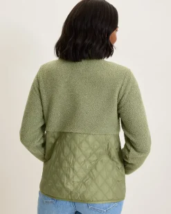 Women Tommy Bahama Jackets|Sweatshirts<Faux Sherpa Quilted Hybrid Jacket