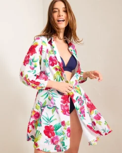Women Tommy Bahama Beach Coverups|Dresses<Fiesta Floral Coverup Shirt Dress