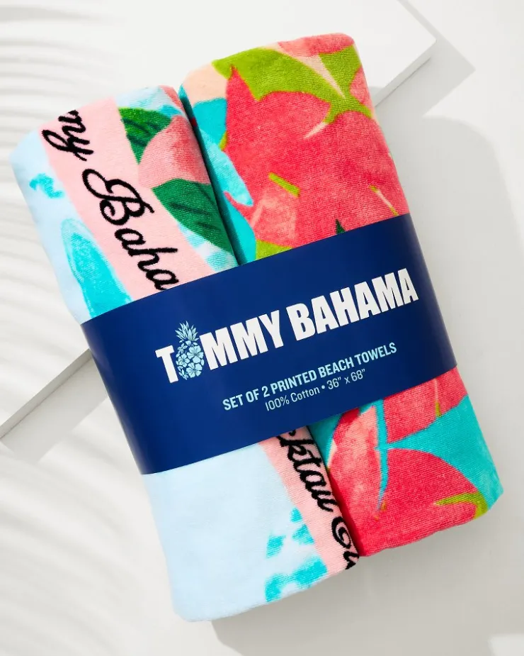 Tommy Bahama Beach Towels<Flocktail Club & Fiesta Jungle Beach Towels - Set of 2