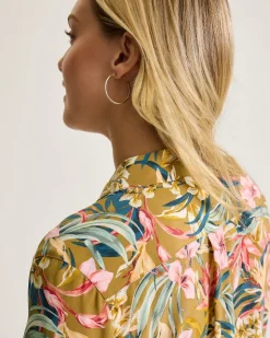 Women Tommy Bahama Tops & Shirts<Flora Amora Long-Sleeve Silk Shirt