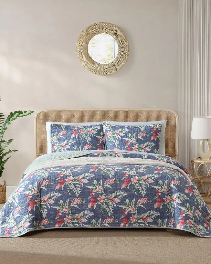Tommy Bahama Quilts & Blankets<Floral Enchantment Reversible 3-Piece Full/Queen Quilt Set