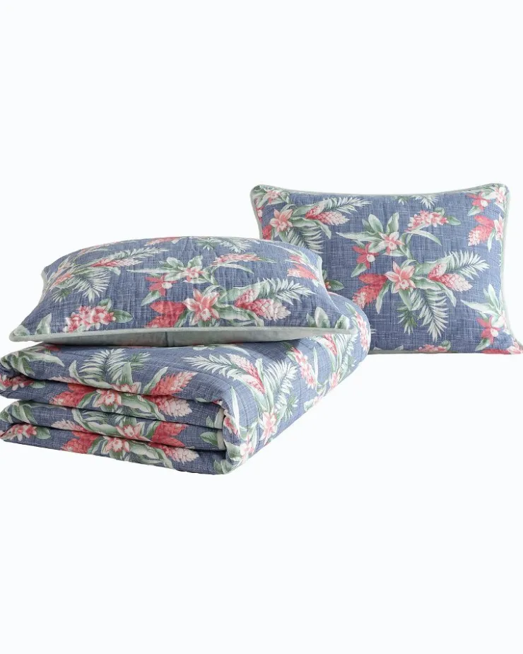 Tommy Bahama Quilts & Blankets<Floral Enchantment Reversible 3-Piece Full/Queen Quilt Set