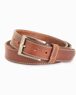 Tommy Bahama Belts<Heavy Stitch Leather Belt