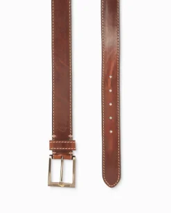Tommy Bahama Belts<Heavy Stitch Leather Belt