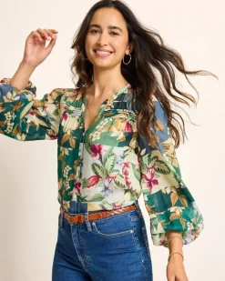 Women Tommy Bahama Tops & Shirts<Hightide Flora Pintuck Blouse