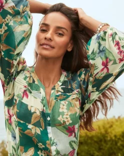 Women Tommy Bahama Tops & Shirts<Hightide Flora Pintuck Blouse
