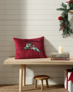 Tommy Bahama Pillows & Shams<Holiday Marlin Velvet Embroide Decorative Pillow