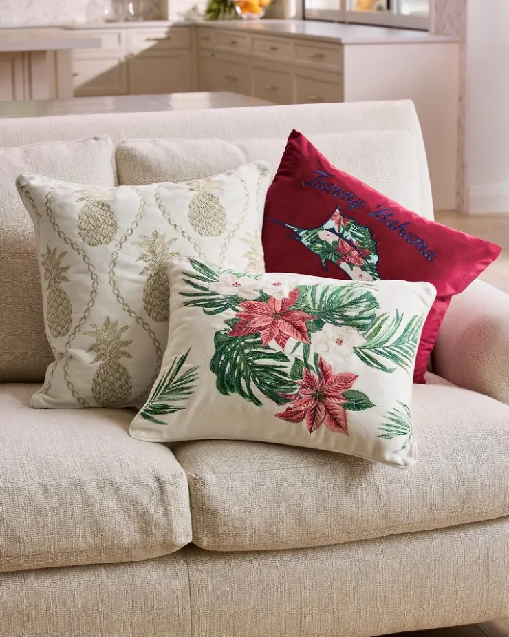 Tommy Bahama Pillows & Shams<Holiday Marlin Velvet Embroide Decorative Pillow