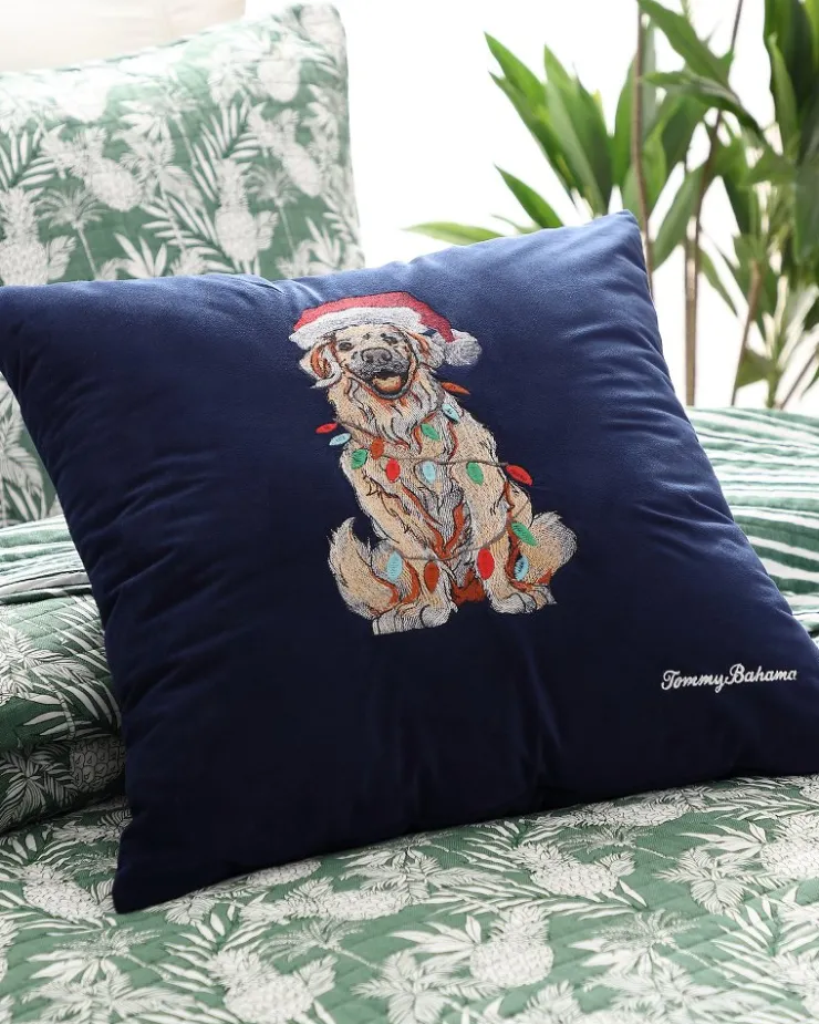 Tommy Bahama Pillows & Shams<Holiday Retriever Velvet Decorative Pillow