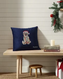 Tommy Bahama Pillows & Shams<Holiday Retriever Velvet Decorative Pillow