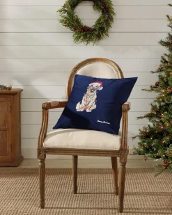 Tommy Bahama Pillows & Shams<Holiday Retriever Velvet Decorative Pillow
