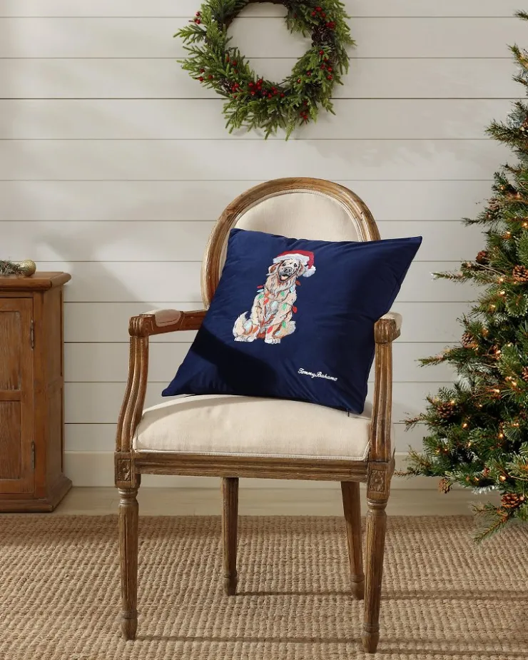 Tommy Bahama Pillows & Shams<Holiday Retriever Velvet Decorative Pillow