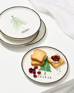 Tommy Bahama Drinkware & Bar<Holiday Tree Appetizer Plates—Set of 4