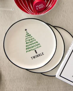 Tommy Bahama Drinkware & Bar<Holiday Tree Appetizer Plates—Set of 4