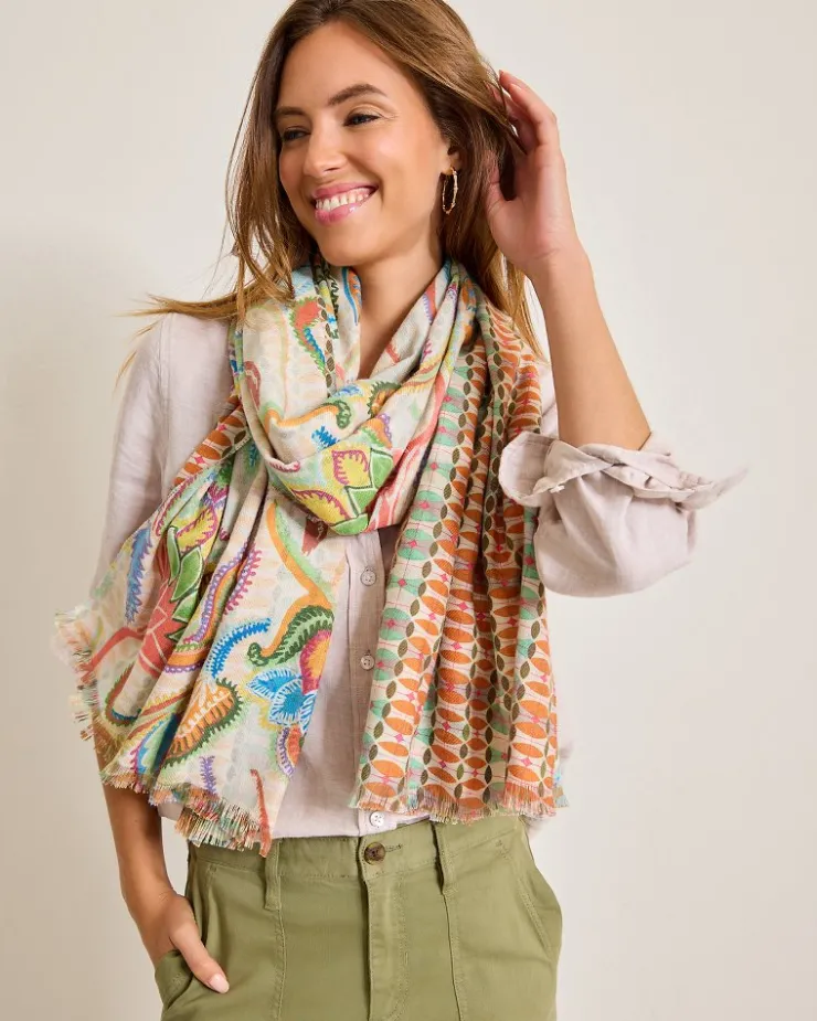 Women Tommy Bahama Scarves & Wraps<Hypnotic Garden Double Face Scarf