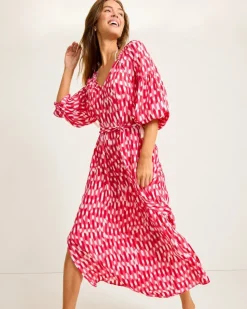 Women Tommy Bahama Beach Coverups|Dresses<Ikat Stripe Midi Coverup Dress