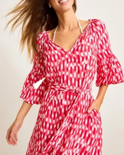 Women Tommy Bahama Beach Coverups|Dresses<Ikat Stripe Midi Coverup Dress