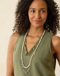 Women Tommy Bahama Jewelry<Indigo Bay Heishi & Pearl Layered Long Necklace