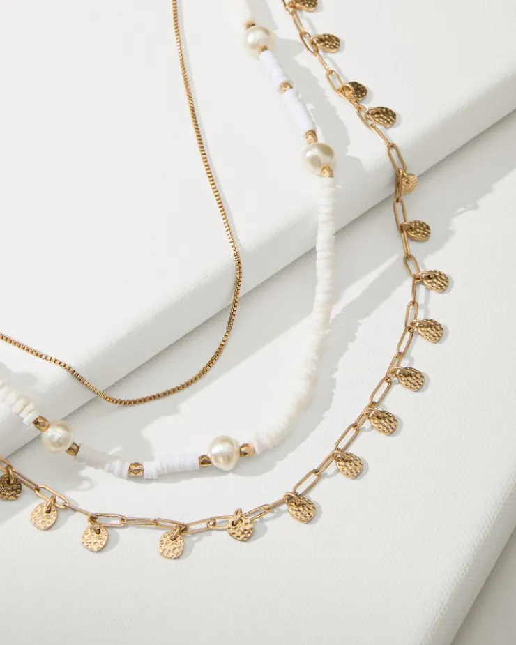 Women Tommy Bahama Jewelry<Indigo Bay Heishi & Pearl Layered Long Necklace