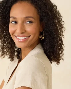 Women Tommy Bahama Jewelry<Indigo Bay Sealife Charm Hoop Earrings
