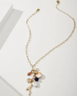 Women Tommy Bahama Jewelry<Indigo Bay Semiprecious Stone & Pearl Charm Necklace