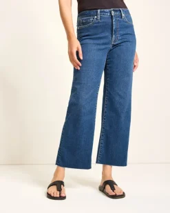 Women Tommy Bahama Pants & Crops|Jeans<Indigo Palms™ High-Rise Cropped Wide-Leg Jeans