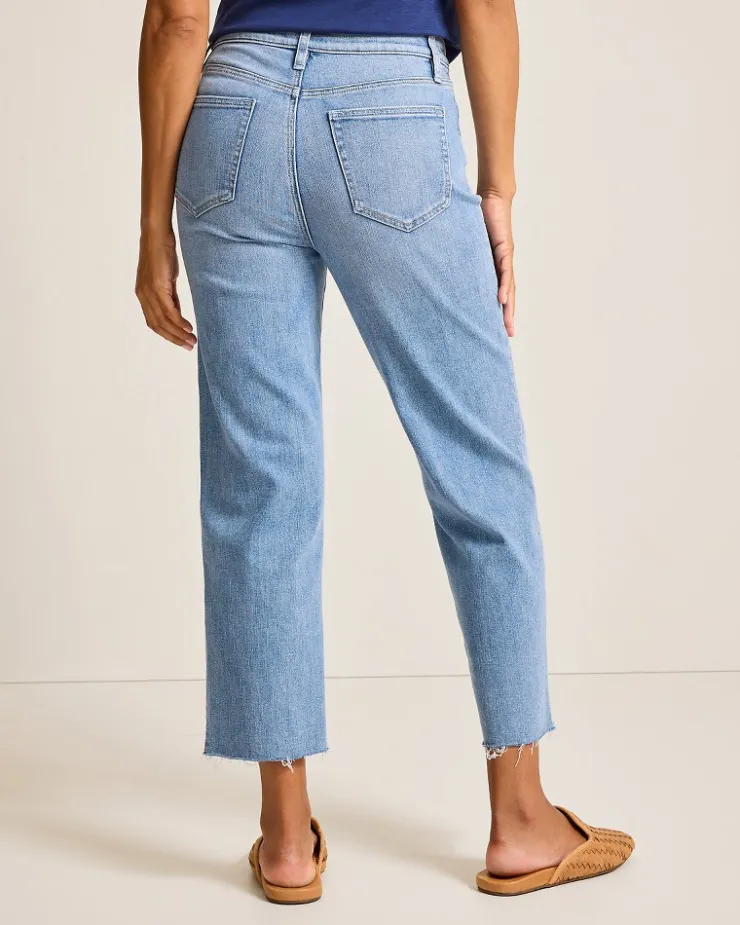 Women Tommy Bahama Pants & Crops|Jeans<Indigo Palms™ High-Rise Cropped Straight-Leg Jeans