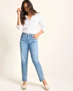 Women Tommy Bahama Pants & Crops|Jeans<Indigo Palms™ High-Rise Straight-Leg Jeans