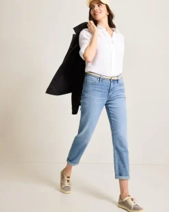 Women Tommy Bahama Pants & Crops|Jeans<Indigo Palms™ Mid-Rise Slim Boyfriend Jeans