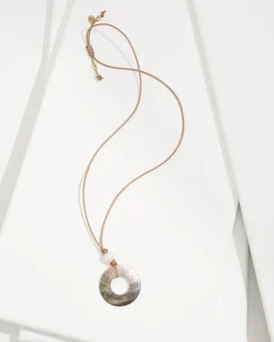 Women Tommy Bahama Jewelry<Indigo Shore Grey Shell Pendant Necklace