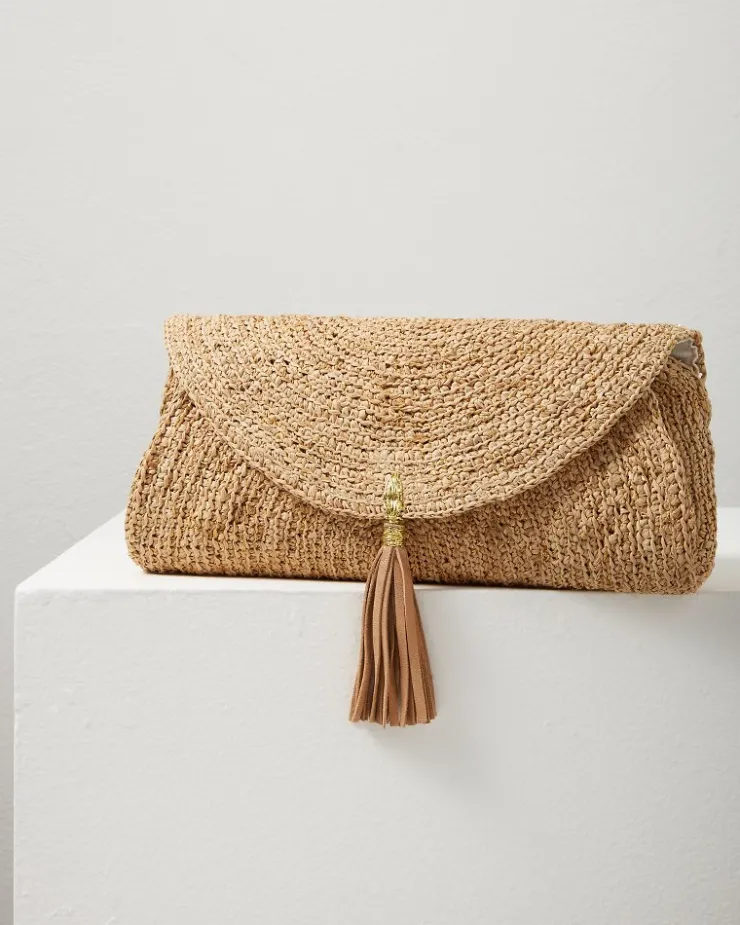 Women Tommy Bahama Handbags & Clutches<Islamora Lux Crocheted Raffia Clutch