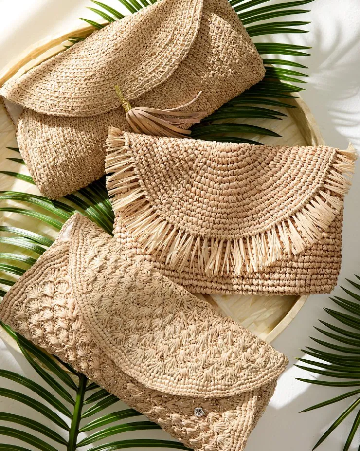 Women Tommy Bahama Handbags & Clutches<Islamora Lux Crocheted Raffia Clutch