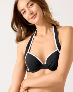 Women Tommy Bahama Bikini Tops<Island Cays Cabana Underwire Halter Bikini Top
